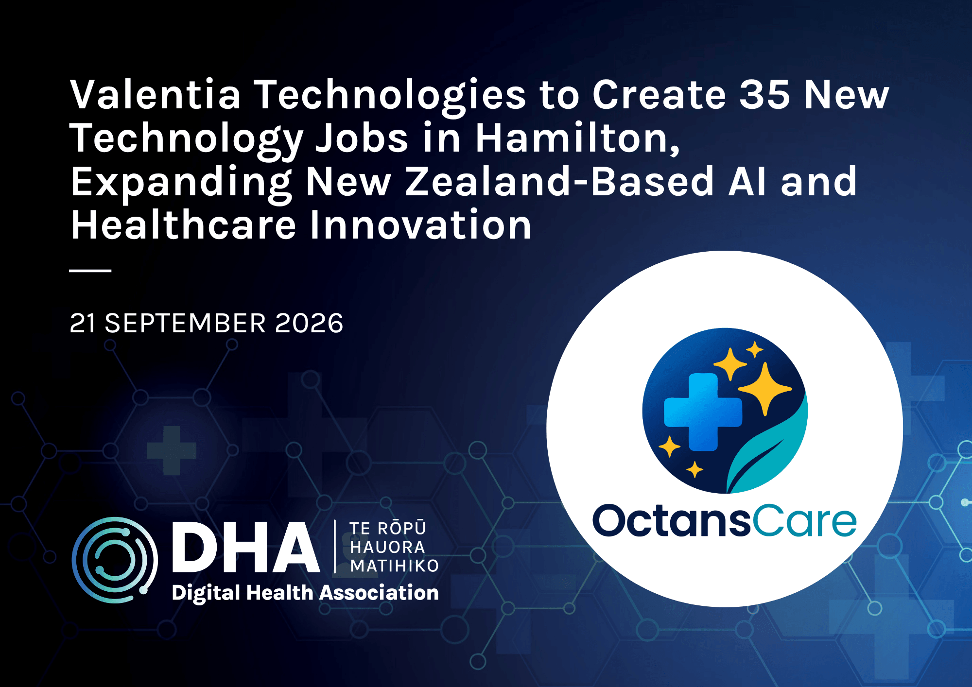Valentia Technologies to Create 35 New Technology Jobs in Hamilton, Expanding New Zealand-Based AI and Healthcare Innovation